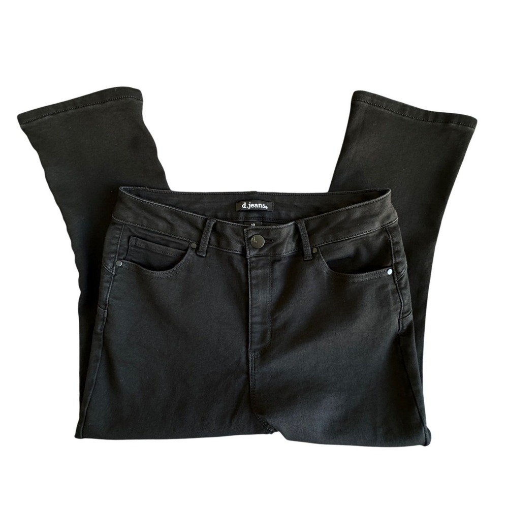 d.jeans Skinny Ankle Jeans Black‎ Stretch Sustainable Dark Academia Goth 10